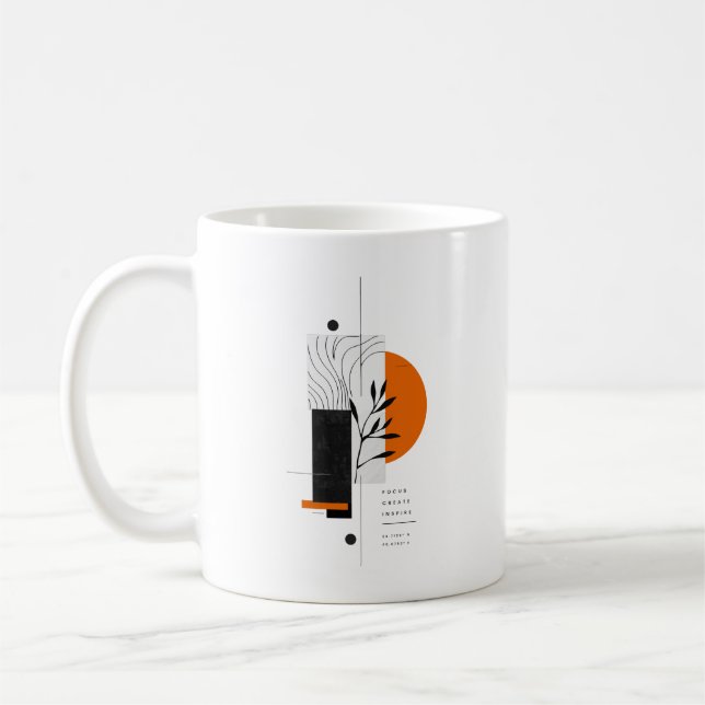 Mug Art botanique géométrique abstrait moderne pour le (Gauche)
