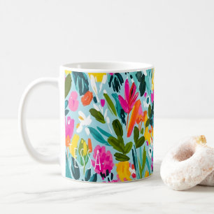 Mug Art botanique pictural coloré