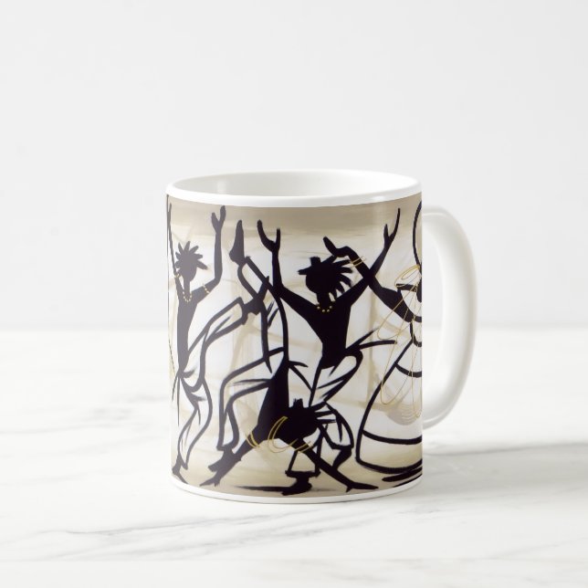 Mug Art brésilien Bahia : Peinture sur bois et culture (Devant droit)
