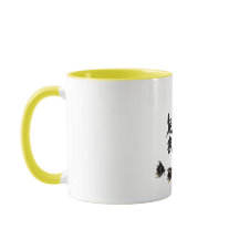 Art chinois avec calligraphie et motif de bourdon