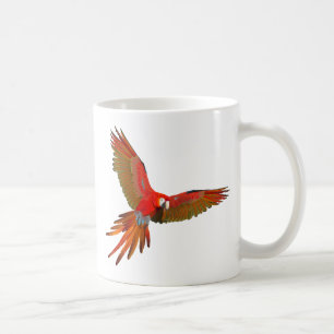 Mug Art coloré de mouche d'ara d'écarlate