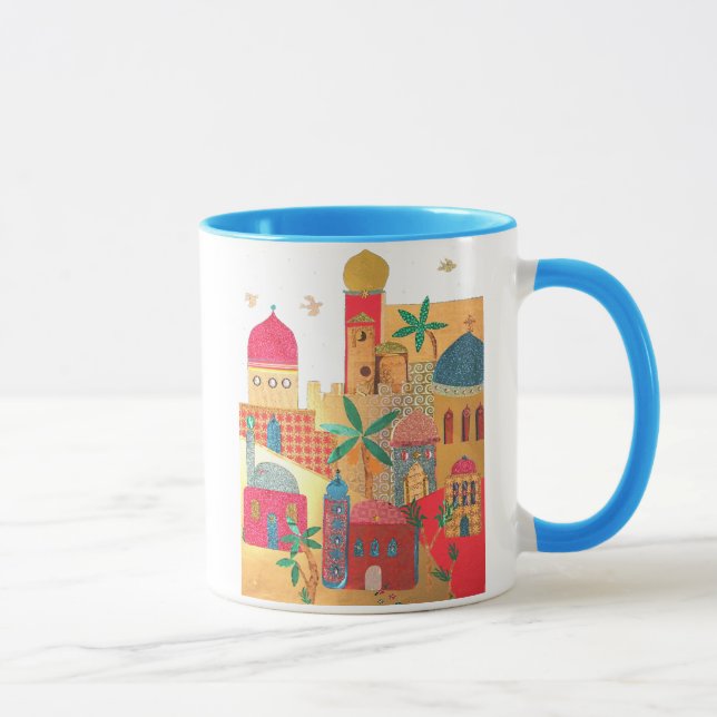 Mug Art coloré de ville de Jérusalem (Droite)