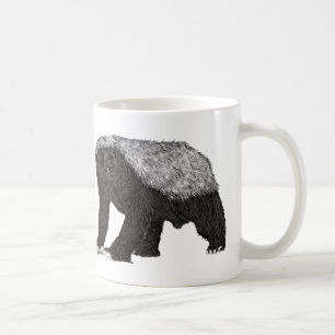 Mug Art courageux d'animal d'attitude de blaireau de
