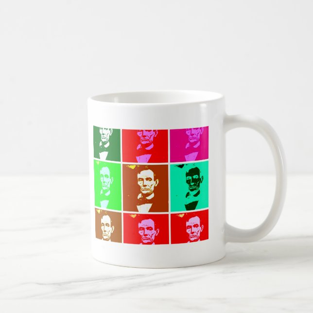 Mug Art de bruit .esque Abraham Lincoln (Droite)