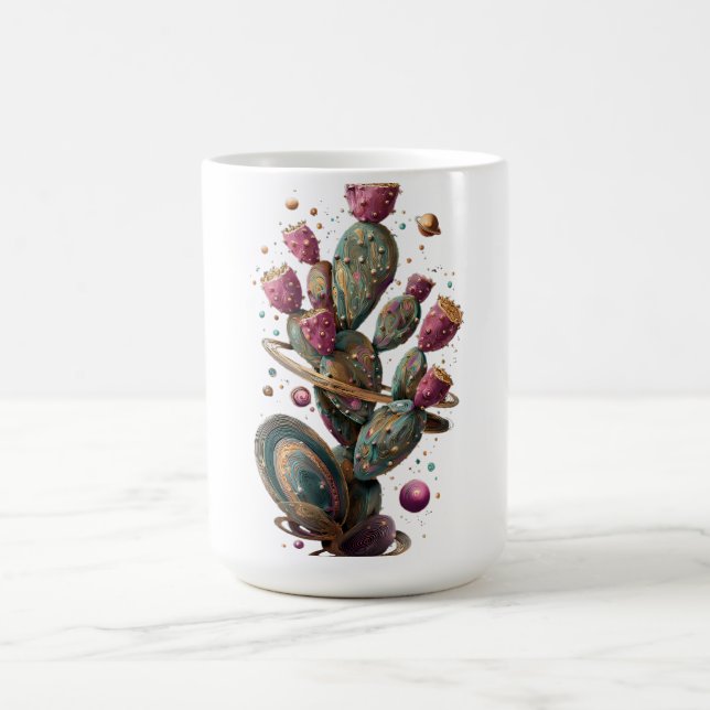 Mug art de cactus du désert cosmique  (Centre)