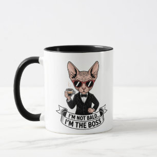 Mug Art de café avec un chat Sphynx patron cool