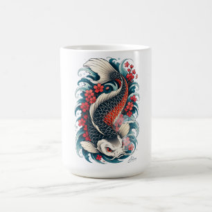 Mug Art de carpe Koi japonais à manches longues