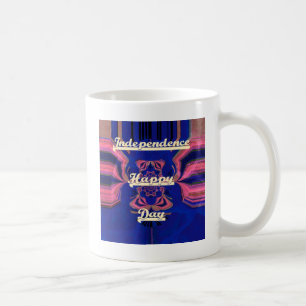 Mug Art de célébration abstraite de la fête de l'indép