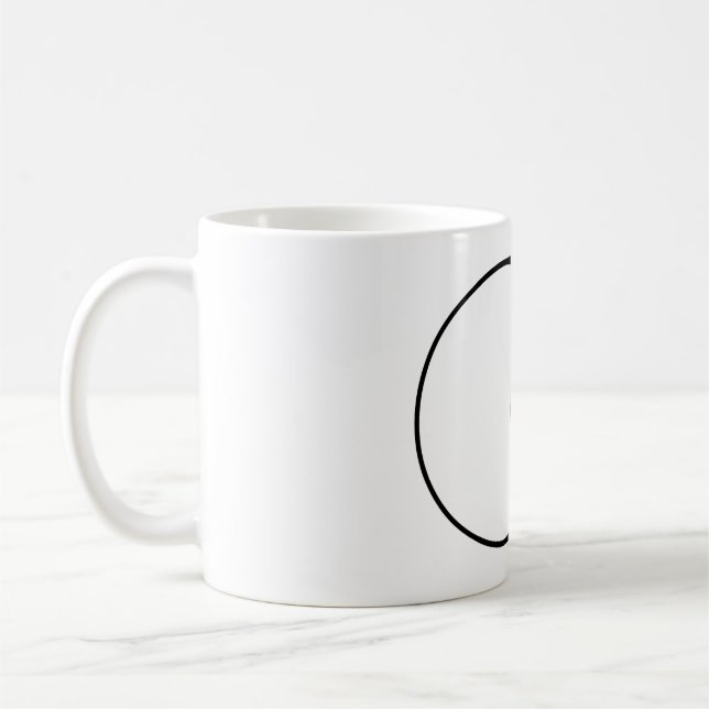 Mug Art de cercle carré abstrait moderne (Gauche)