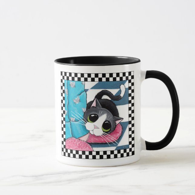 Mug Art de chat du réchauffeur | de cheville de matin (Droite)