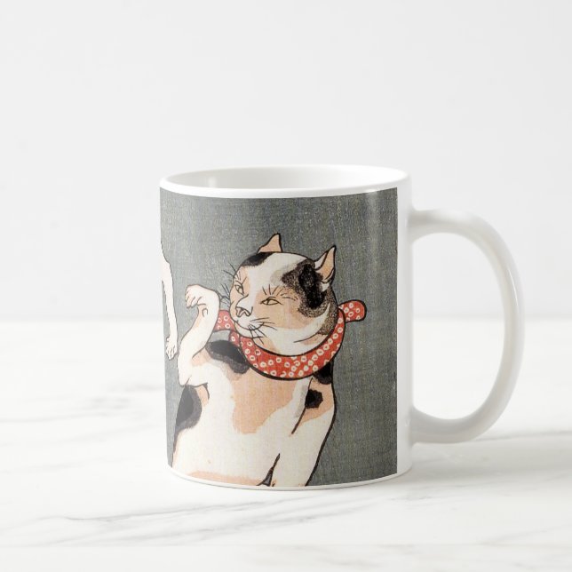 Mug Art de chat japonais vintage (Droite)