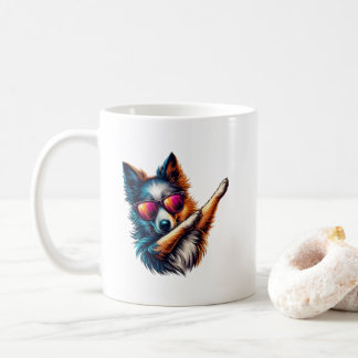 Mug Art de chien cool qui fait du dabbing