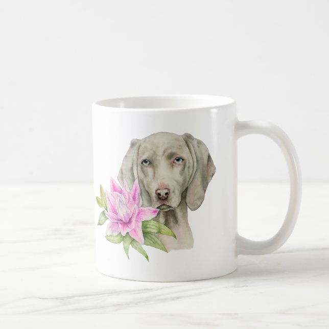Mug Art de chien de Weimaraner (Droite)