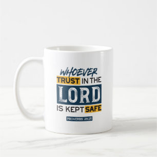 Mug Art de citation biblique - Proverbes 29:25 Confian