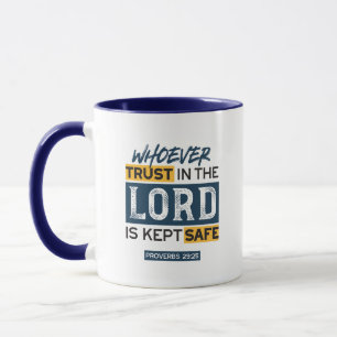 Mug Art de citation biblique - Proverbes 29:25 Confian
