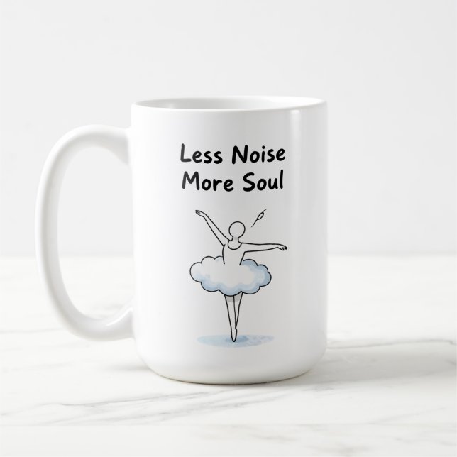 Mug Art de citation d'âme de danseuse de ballet minima (Gauche)