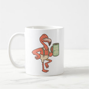 Mug Art de citation de café de flamant rose drôle
