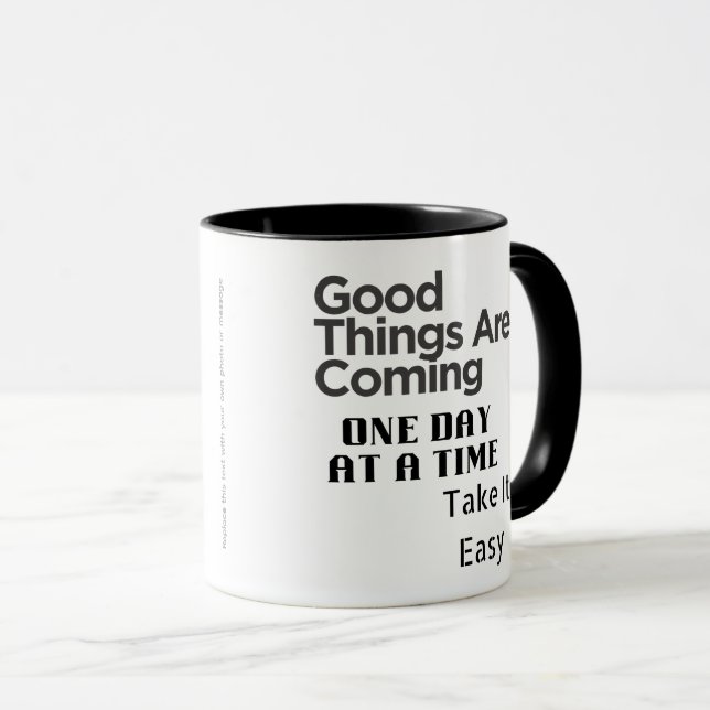 Mug art de citation positif (Devant droit)