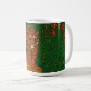Mug Art de cloisonné Tigre sur le chemin de la jungle