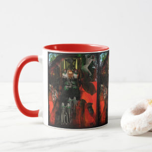 Mug Art de collage en techniques mixtes surréaliste de