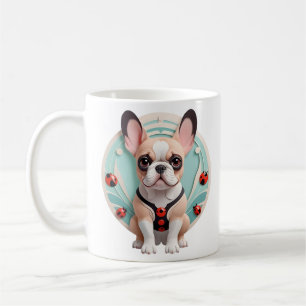 Mug Art de découpe du papier pastel de Bulldog françai