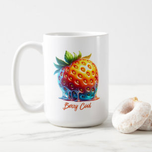 Mug Art de fraise qui dégouline en fondant