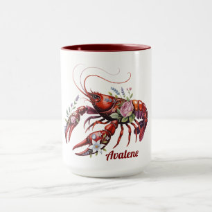 Mug Art de la langouste florale