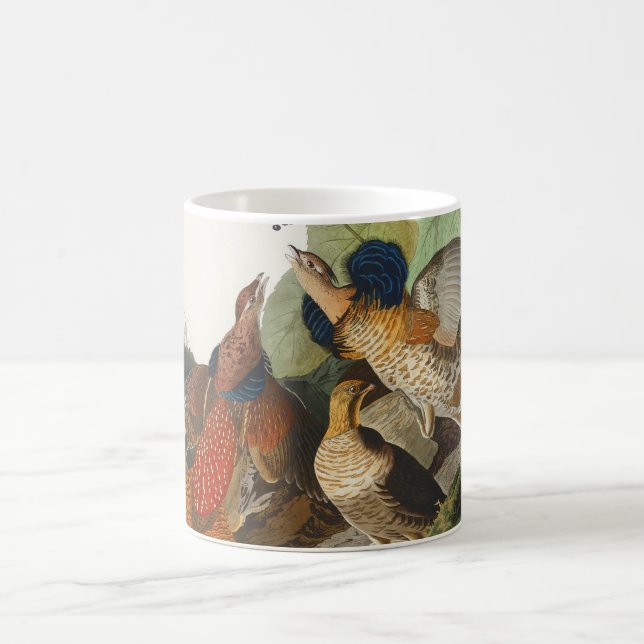Mug Art de la nature de l'oiseau Tétras à queue fine d (Centre)