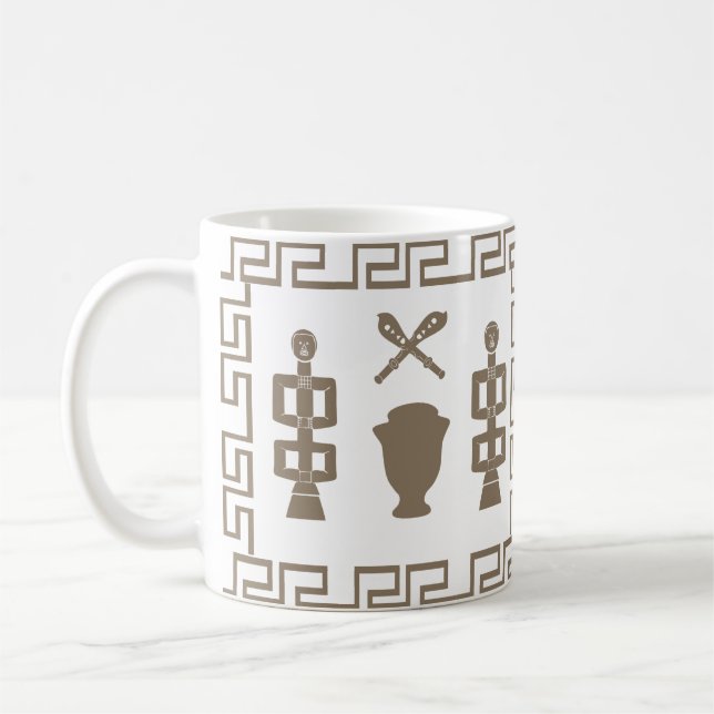 Mug Art de la scène tribale africaine Abstraite (Gauche)
