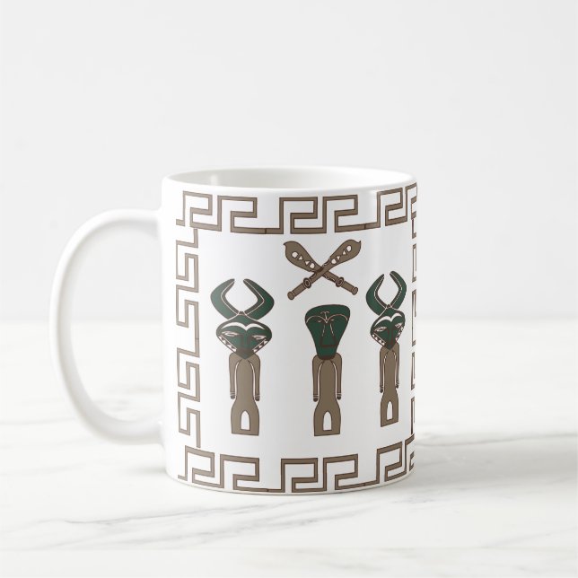 Mug Art de la scène tribale africaine Abstraite (Gauche)