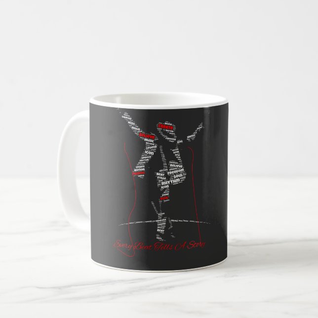 Mug Art de la typographie musicale | Conception modern (Devant gauche)