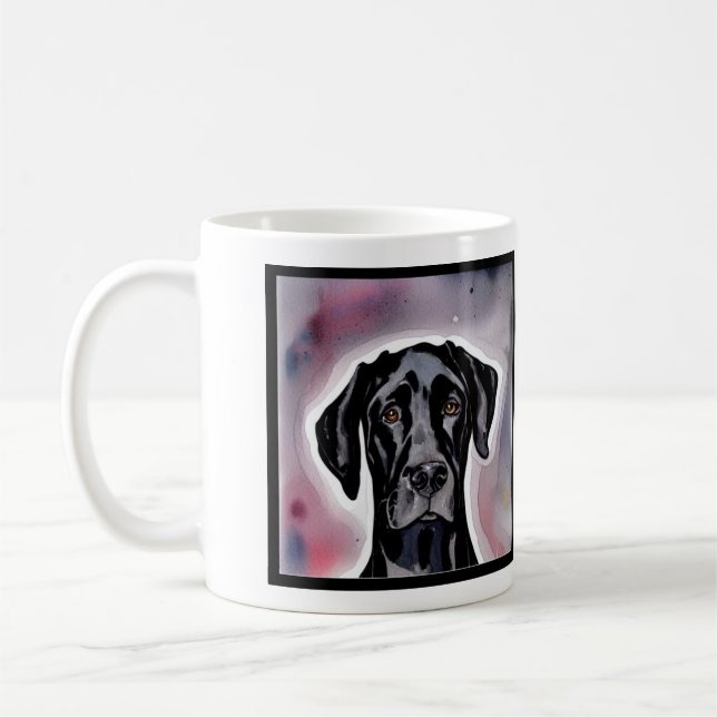 Mug Art de l'aquarelle noire (Gauche)