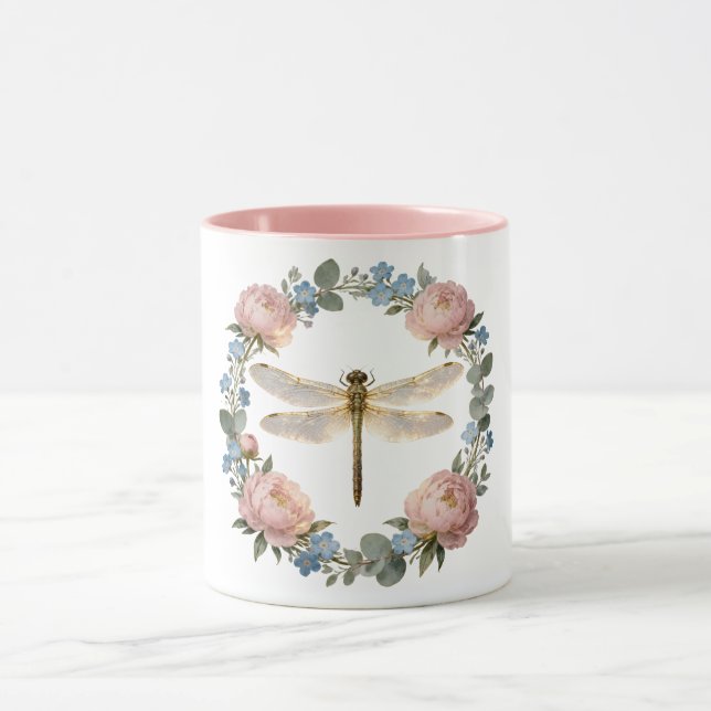 Mug Art de libellule à lueur éthérée (Centre)