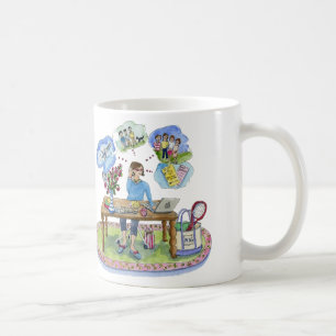 Mug art de Michele, pinkcake, célébrant le central d