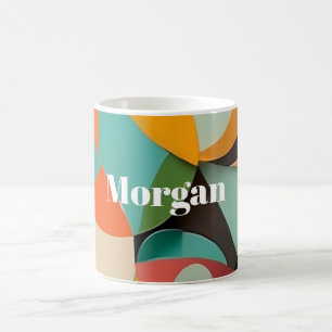 Mug Art de monogramme ou nom de style moderne du milie