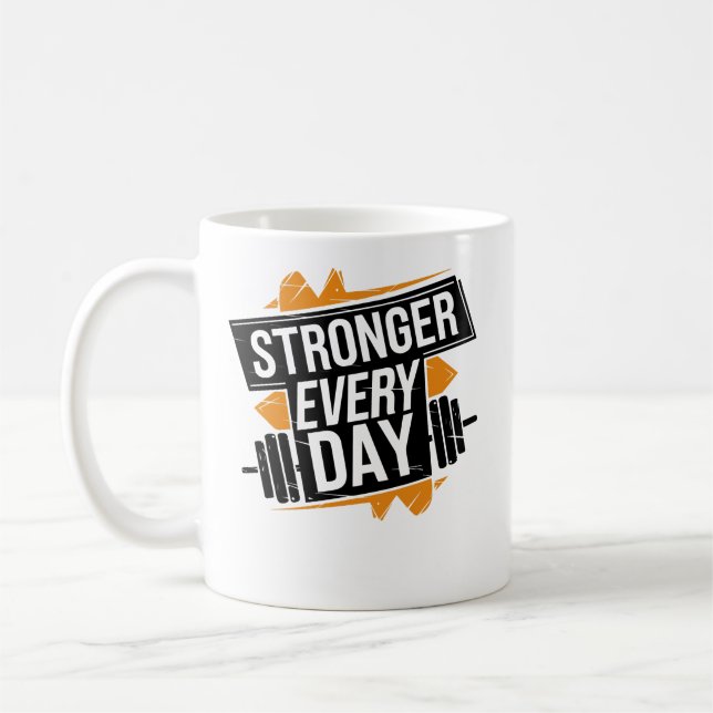 Mug Art de motivation pour la progression de la forme  (Gauche)