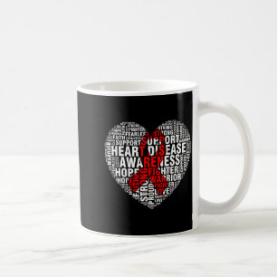 Mug Art de mots Cœur Ruban Rouge Sensibilisation à la