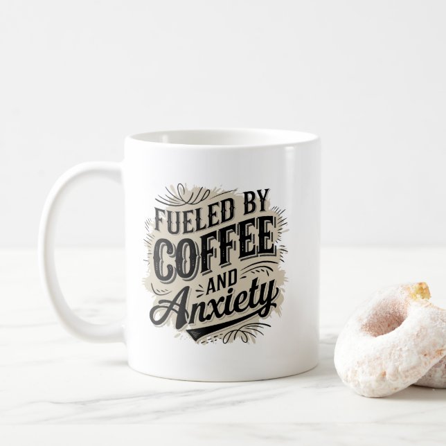 Mug Art de mots de café drôle sarcasme  (Avec donut)