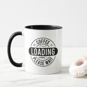 Mug Art de mots de chargement de café drôle
