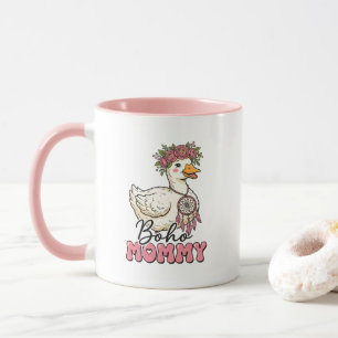 Mug Art de mots de maman boho mignonne oie