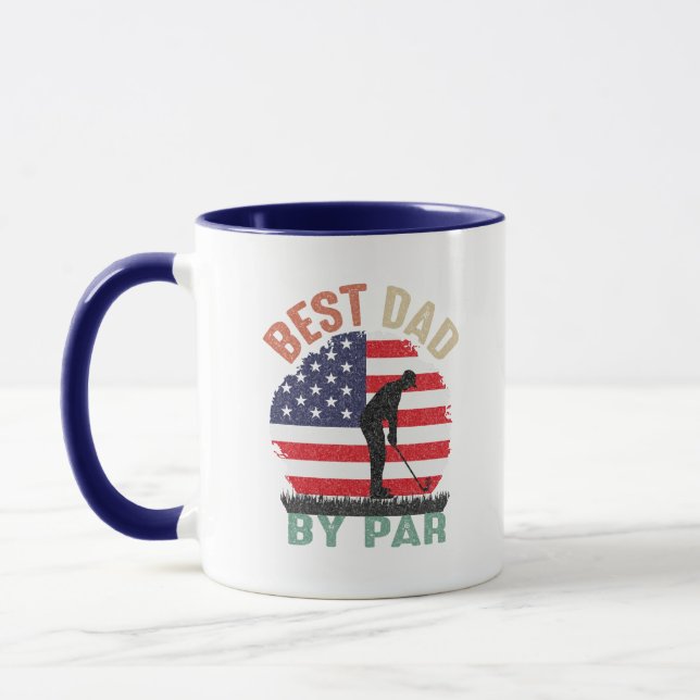 Mug Art de mots de papa de golf drôle  (Gauche)