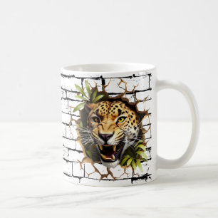 Mug Art de mur de léopard 3D – Safari réaliste