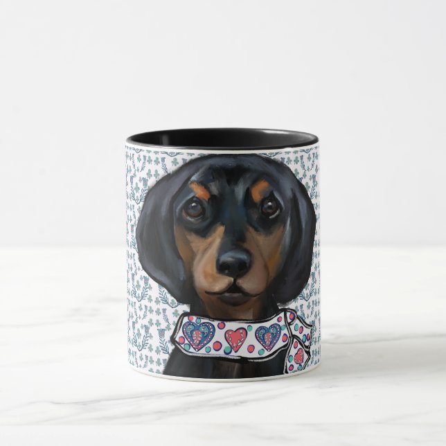 Mug Art de Noël Teckel     (Centre)