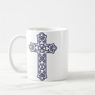Mug Art de nœuds graphiques de la croix celtique