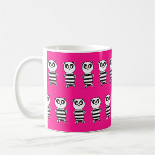 Mug Art de panda noir et blanc ludique