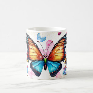 Mug Art de papillon coloré avec une nature d'aile vibr