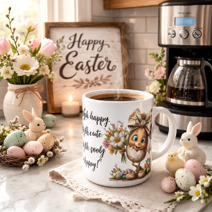 Mug Art de Pâques Eggstra Joyeux avec nom personnalisa