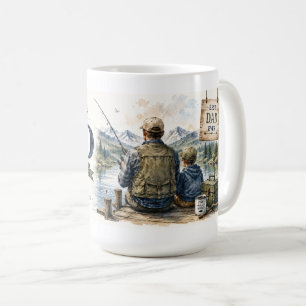 Mug Art de pêche père-enfant paisible