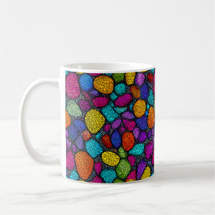 Mug Art de pierre abstrait vibrant Flux Art de roche c
