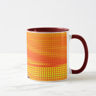 MUG ART DE POINTS DE COULEUR RETRO